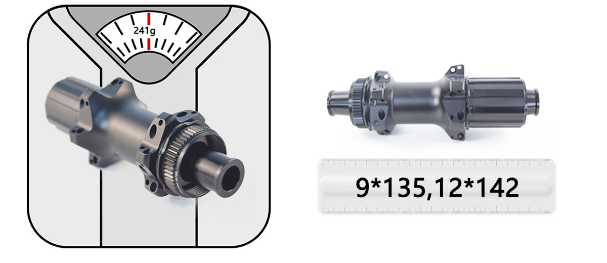 Center lock hub,rear 10*135mm or 12*142mm