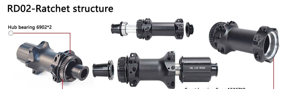 Road disc brake center lock hub ratchet 36T, shimano 11s or sram XDR 12s