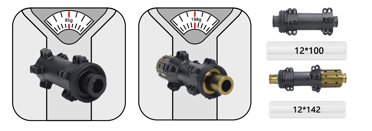 center lock hub front 12*100mm rear 12*142mm