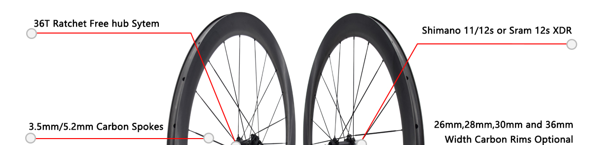 Premium Carbon Fiber Bicycle Wheel Set