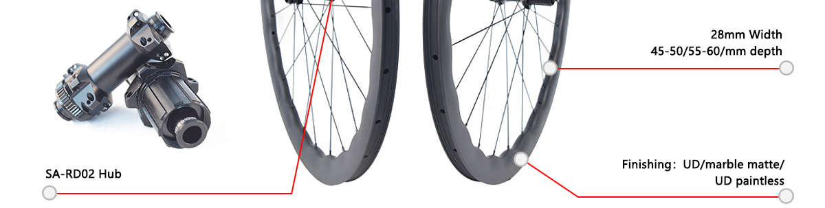 High-Performance RD02 Carbon Disc Brake Wheel Set - Wave Rim Design High-Performance RD02 Carbon Disc Brake Wheel Set - Wave Rim Design